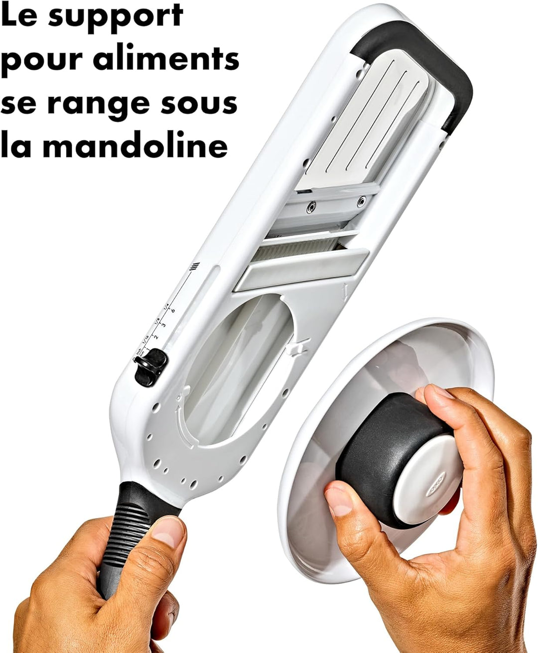 OXO Good Grips Präzisions-Hand-Gemüsehobel - Kompaktes einstellbares Schneidgerät mit 5 Klingeneinst