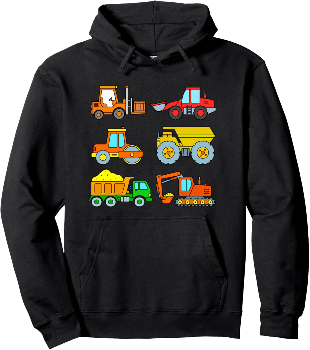 Bagger Fahrzeuge Baustelle Damen Herren Pullover Hoodie