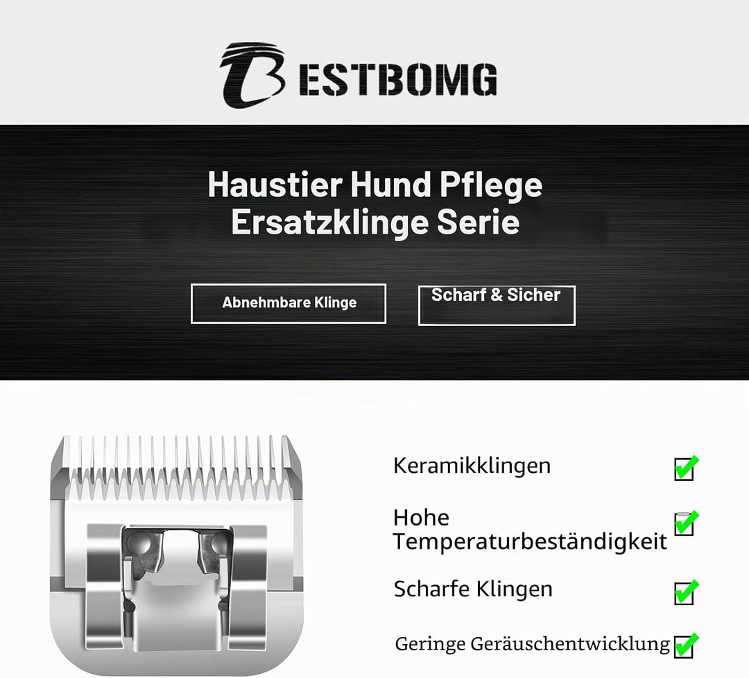 BESTBOMG 3/4HT Ersatzmesser für Hundepflege, kompatibel mit den Serien Heiniger/Moser Max45/Andis/Os