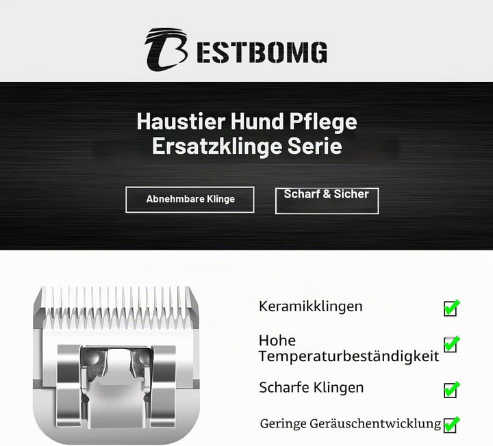 BESTBOMG 3/4HT Ersatzmesser für Hundepflege, kompatibel mit den Serien Heiniger/Moser Max45/Andis/Os