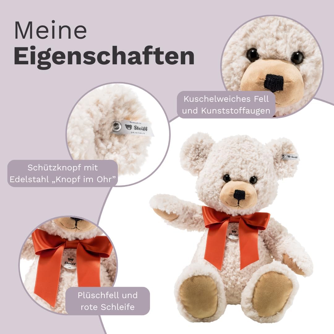 Steiff Lilly Schlenker-Teddybär - 40 cm - Kuscheltier für Kinder - weich & waschbar - Creme (111945)