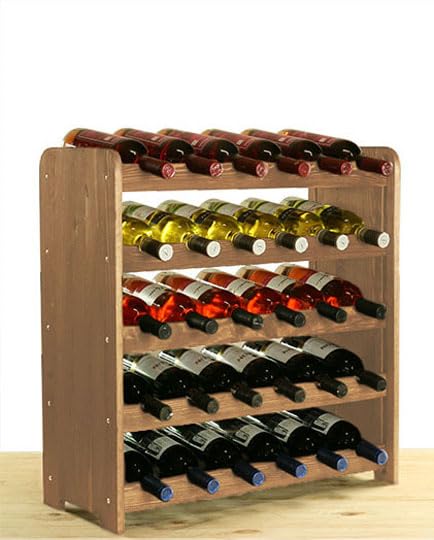 PROREGAL Weinregal PINOTWINE C | HxBxT 61,6x63,2x26,5cm | 30 Flaschen | Massives Kiefernholz | Braun
