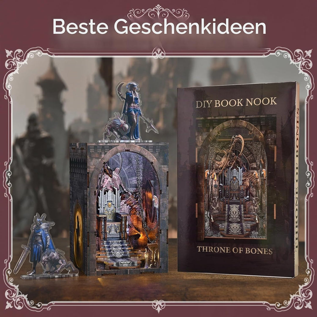 MiniCity Book Nook Kit – DIY Puppenhaus Häuser, Miniatur Haus Selber Bauen für Erwachsene mit LED-Li