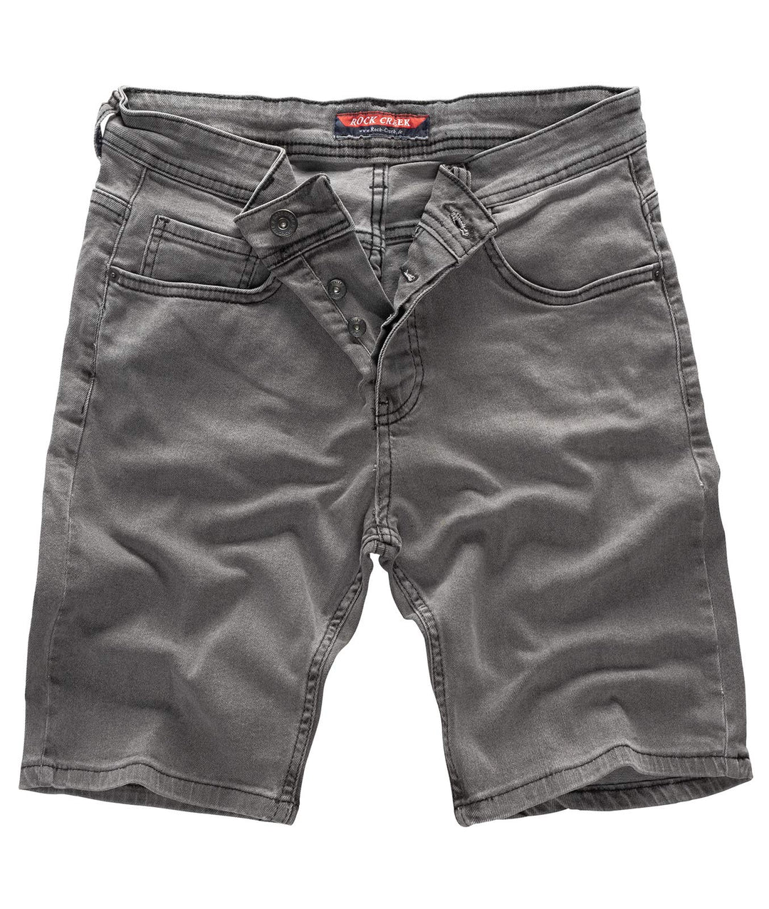Rock Creek Herren Shorts Jeansshorts Denim Stretch Sommer Shorts Regular Slim M23 29W Dunkelgrau, 29