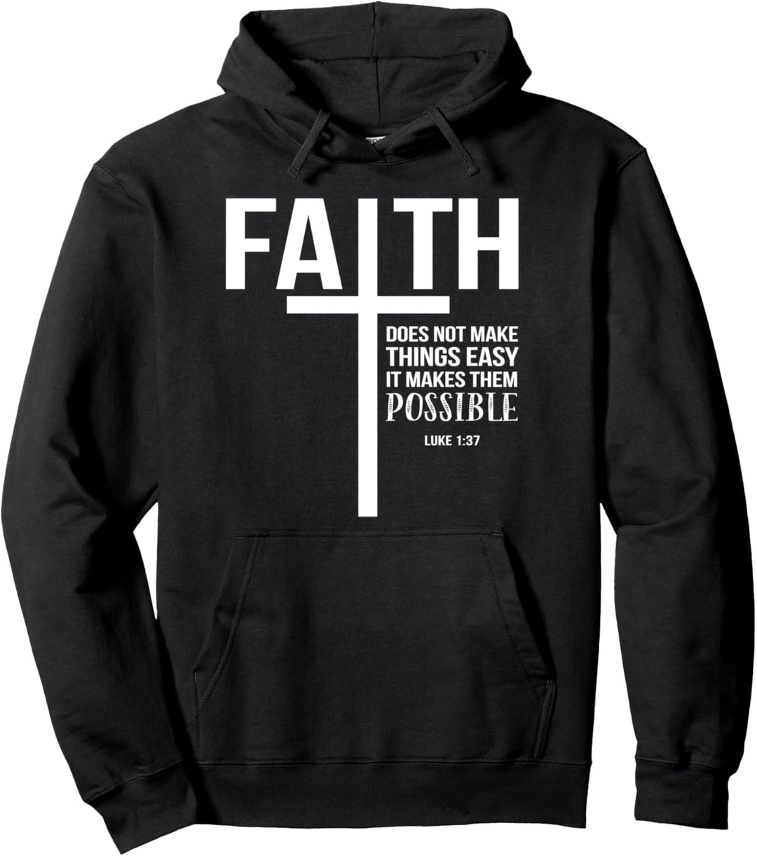 Faith Christian Inspirational Jesus God Bible Verse Gift Pullover Hoodie