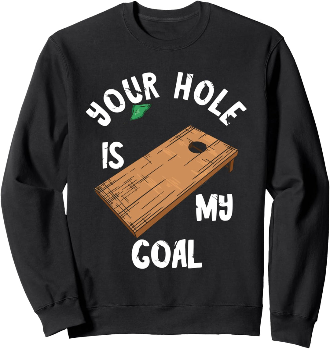 Cornhole Sackloch Spieler Bean Bag Cornhole Board Sweatshirt