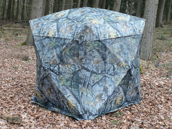 SUTTER Quick-Up Tarnzelt in Waldoptik - 140x140cm mit grossen Fenstern und Fliegengittern für 2 Pers