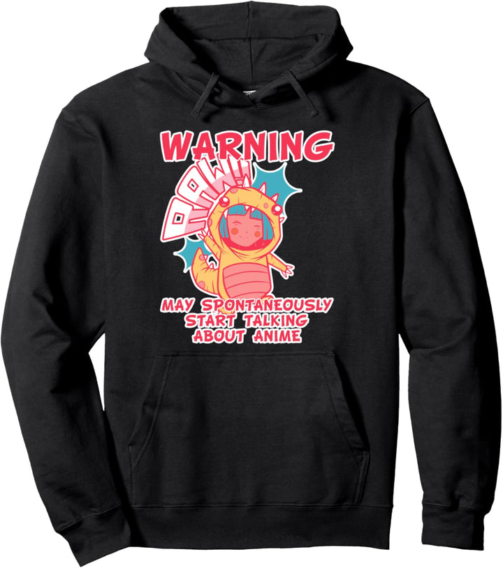 May Spontaneously Start Talking About Anime Cute Kawaii Girl Pullover Hoodie