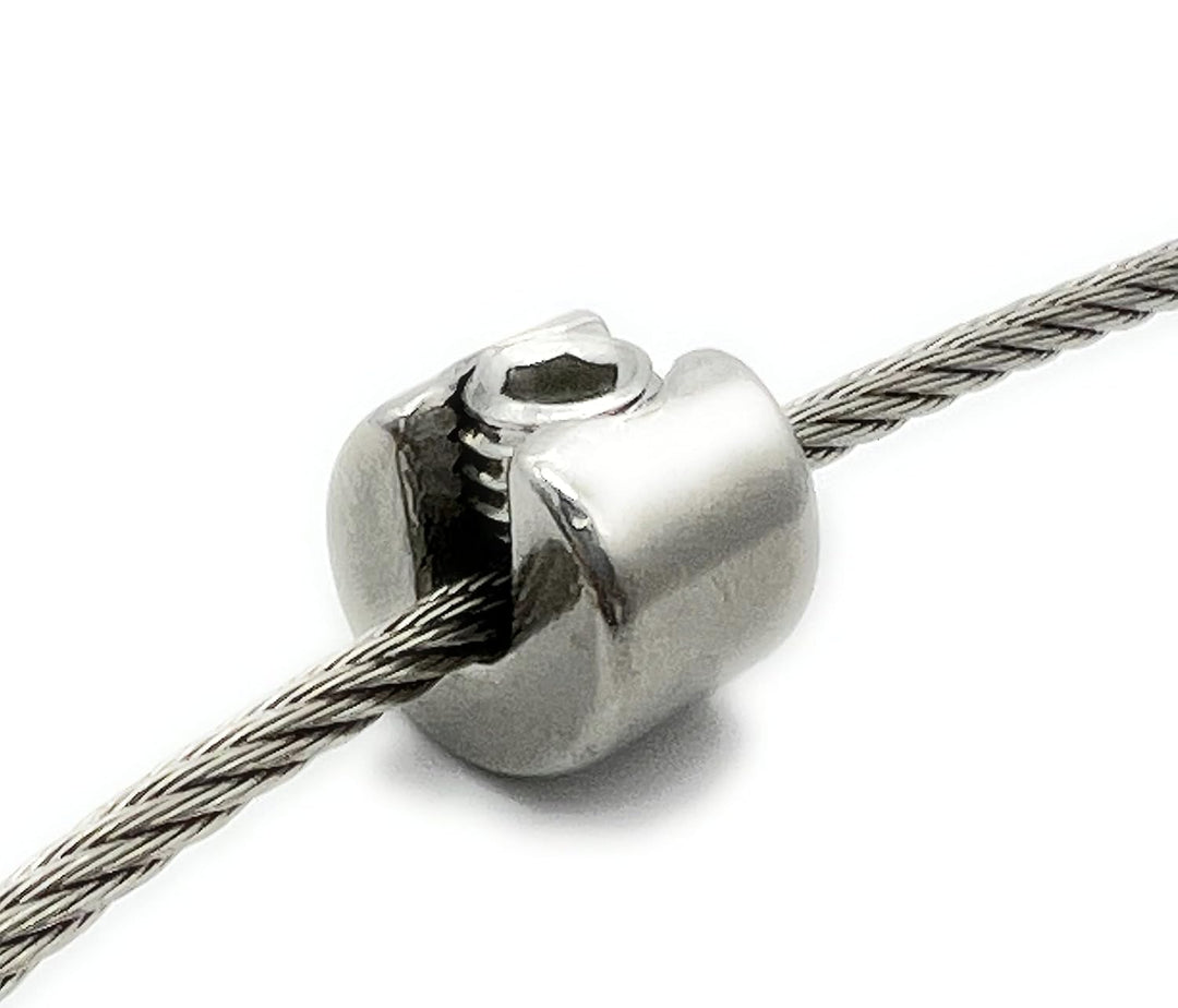 Klemmstopper Stoppklemme Edelstahl V4A | Drahtseil Ø 4mm | 10 Stück | Grösse und Menge WÄHLBAR | Dra
