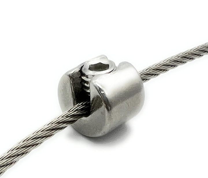 Klemmstopper Stoppklemme Edelstahl V4A | Drahtseil Ø 4mm | 10 Stück | Grösse und Menge WÄHLBAR | Dra