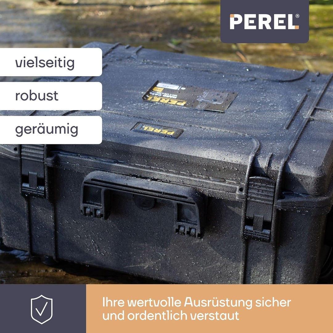 Perel HC540SH245TR Hartschalen-Trolley- 604 x 473 x 283 mm- mit Noppenschaum