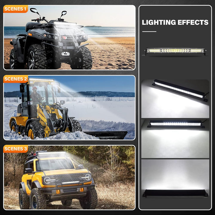 SKYWORLD Led Arbeitsscheinwerfer Bar 50cm 180W Scheinwerfer Flutlicht Spotlight Combo Offroad Beleuc