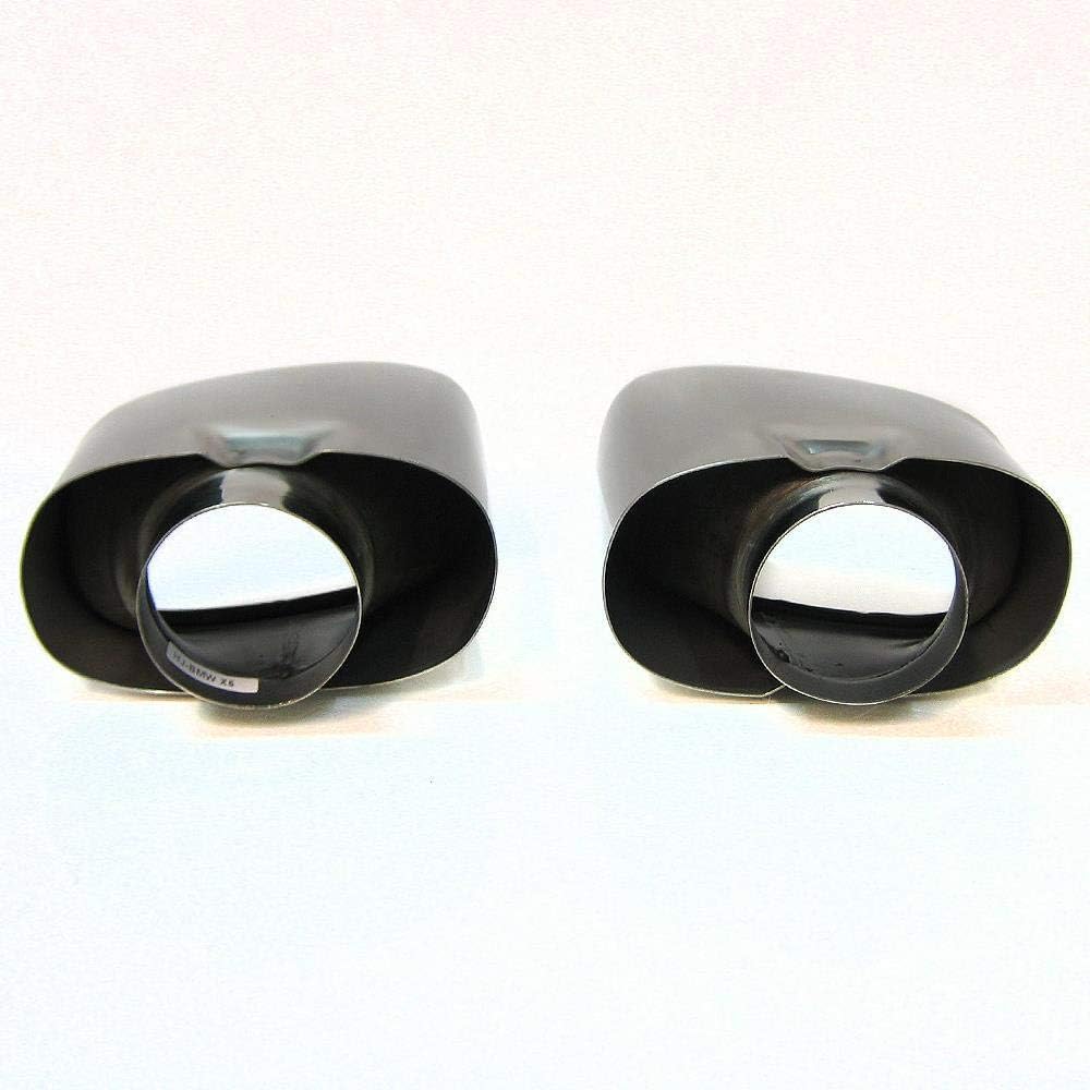 Doppel Auspuffblende Endrohr Auspuff Schalldampf Sport Oval Sportauspuff Blende Edelstahl Chrom fur