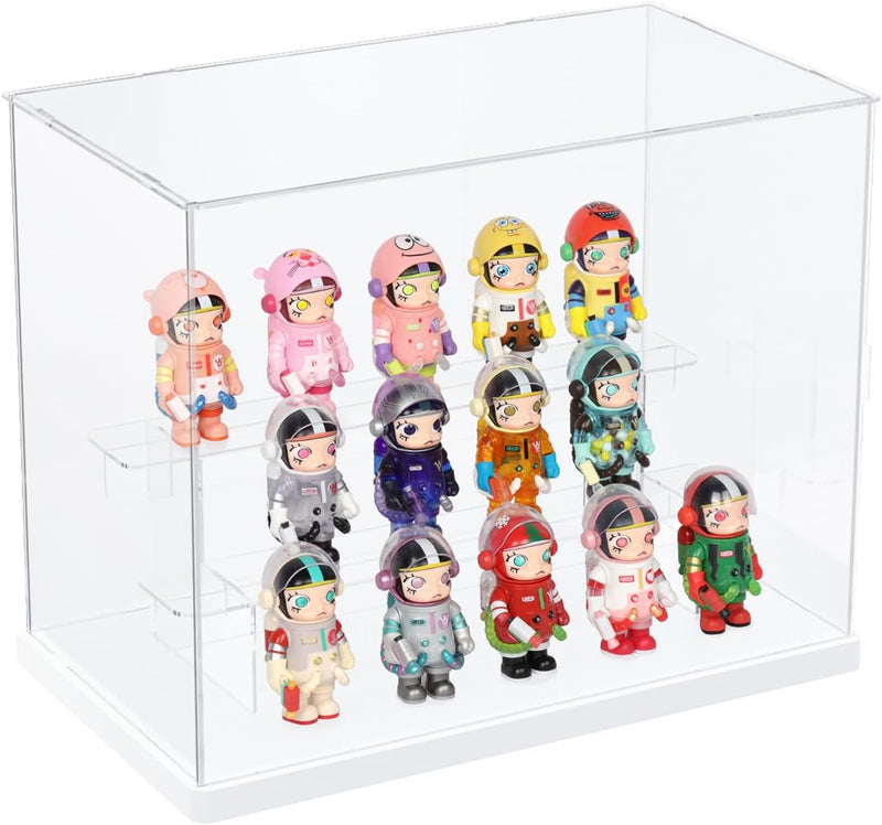 Nynelly Funko Pop Vitrine, 3 Ebenen, Acryl, transparent, Funko Pop Präsentationsbox, Anti-Schmutzvit