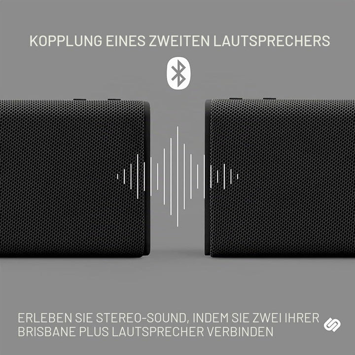 Urbanista Brisbane Plus Bluetooth 5.3 Lautsprecher, tragbarer kabelloser Lautsprecher mit Systemkopp