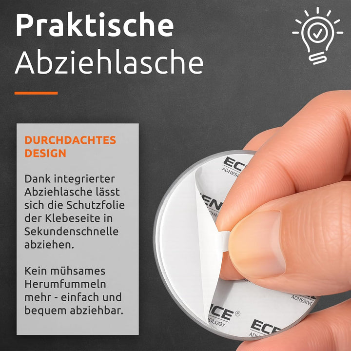 ECENCE Rauchmelder Magnethalter 20 Stück Selbstklebende Magnethalterung für Rauchmelder Ø 70mm schne