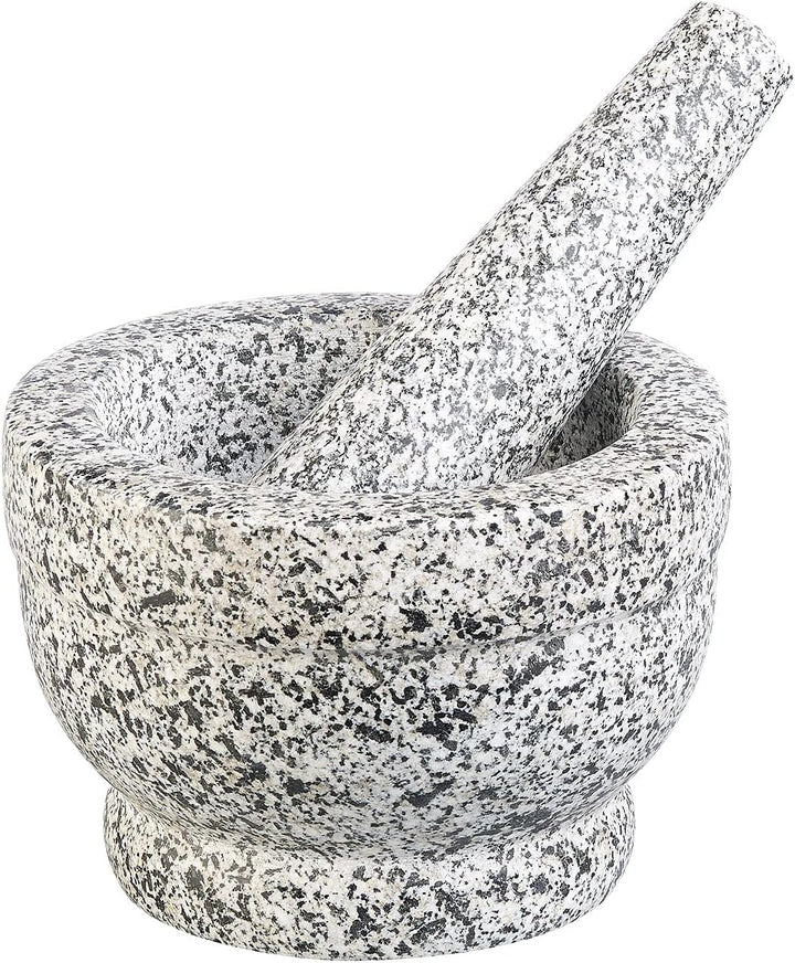 Rosenstein & Söhne Moerser: 2er-Set robuste Mörser mit Stösseln aus natürlichem Granit, Ø je 14 cm (