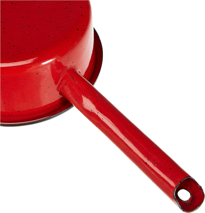IBILI Stielkasserolle Promo 12 cm aus emailliertem Stahl in rot/weiss 12 cms, 12 cms