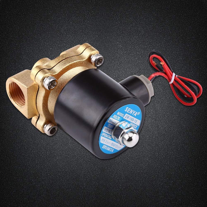 DC 12V Magnetventil für Wasser, Luft, Kraftstoff, Gas, 1/2 "normal geschlossenes Elektromagnetventil