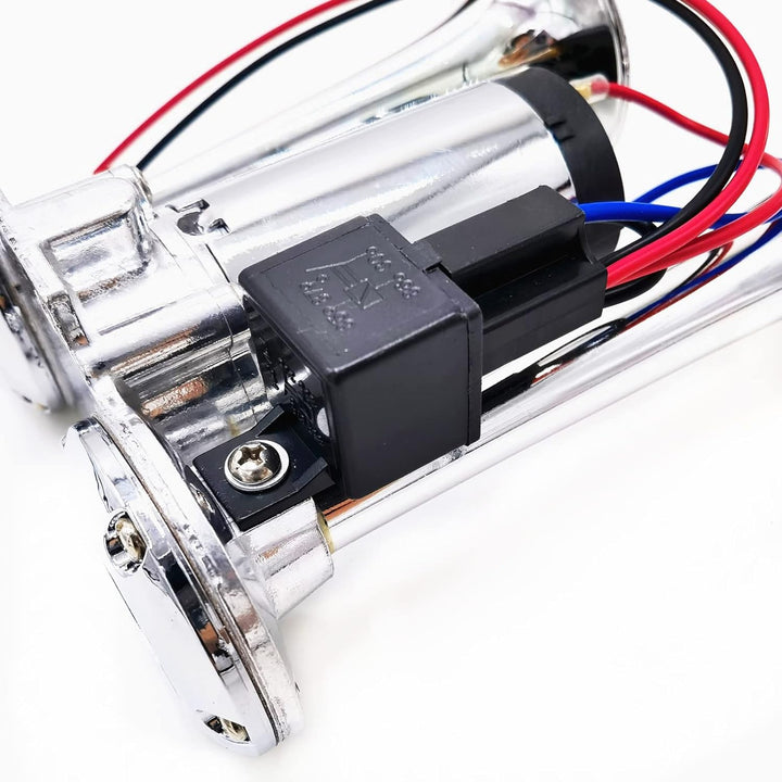 YIYIDA Elektrische Hupe Car Horn 24V Autohupe Air Horn 165db Schiffshupe Trompete Bootshupe Silber H