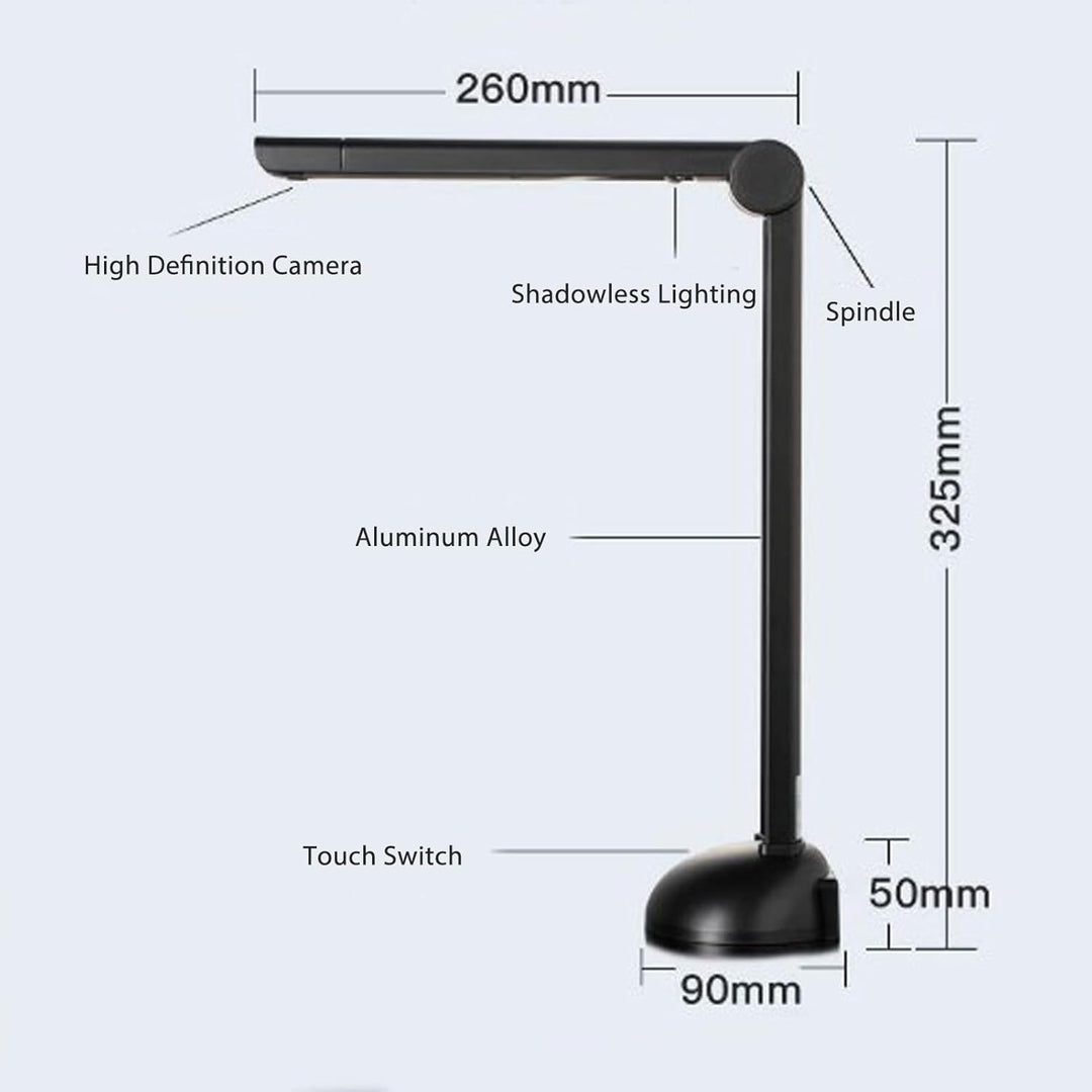 Garosa A3 High Definition-Dokumentenscanner 8MP, Tragbarer Buchscanner für Schulbüro, EasyTouse mit