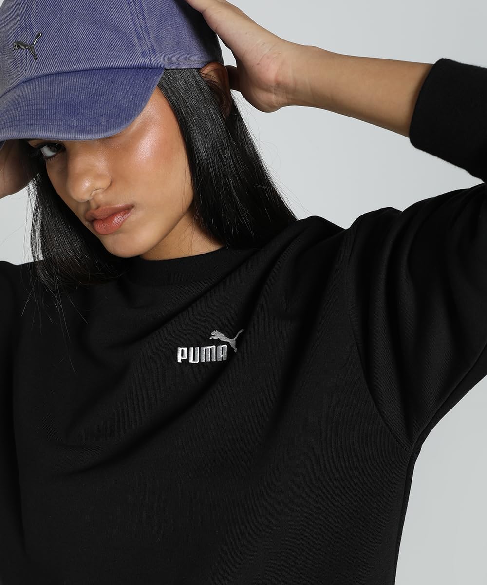 Puma Mädchen ESS Small No. 1 Logo Relaxed Crew Tr Hooded Sweatshirt (1er Pack) XS Puma Black, XS Pum