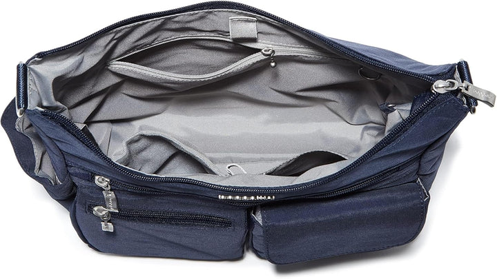 Baggallini Moderne Everywhere Bag - Hobo Crossbody Taschen für Damen mit RFID Geldbörse French Navy,