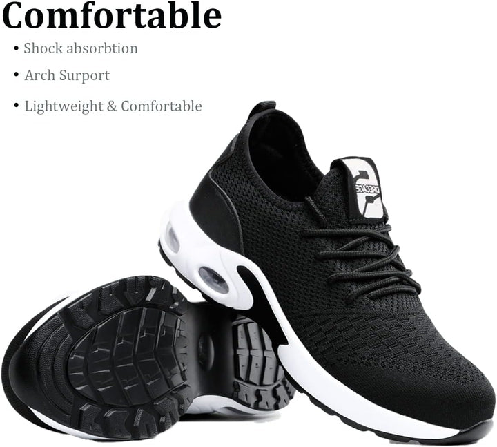 Fadezar Sicherheitsschuhe Herren Leichte Arbeitsschuhe Herren Damen Sportliche Atmungsaktive Stahlka