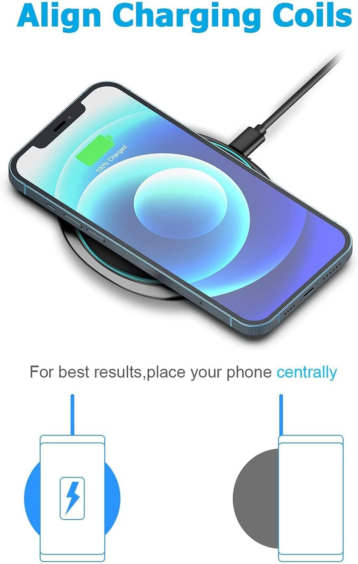 Fast Wireless Charger Ladepad, 2 Pack NANAMI 10W Schnelles Qi Induktive Ladestation für Samsung Gala