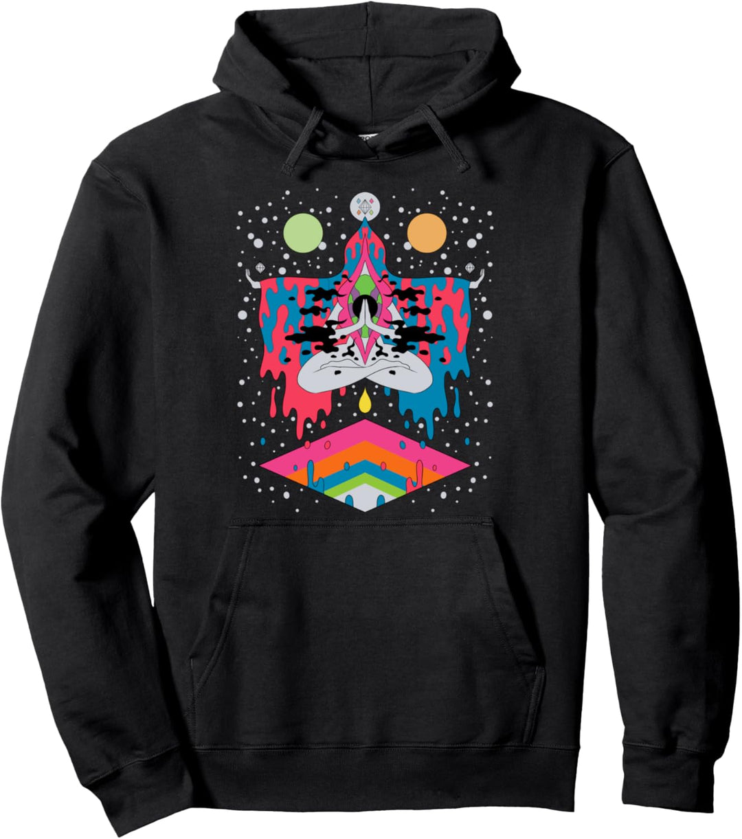 Psychedelic Abstract Art Hippie Trippy Lsd Nackt Geschenk Pullover Hoodie