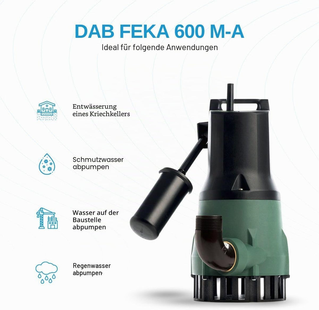DAB FEKA 600 MA 0,70 HP Abwasserpumpe mit Feststoffen