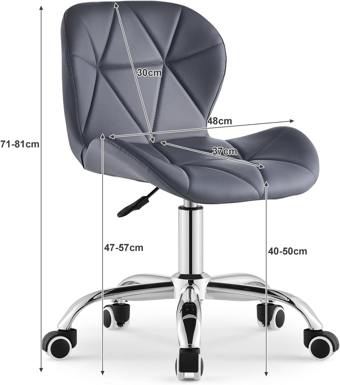 TUKAILAI Bürostuhl Ergonomisch aus Kunstleder, Verstellbar Schreibtischstuhl Drehstuhl Computerstuhl