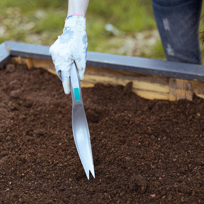 Holtaz Garten Gartengeräte 3er Set - Garten-Werkzeug Set mit Handschippe Blumenrechen Unkrautstriege