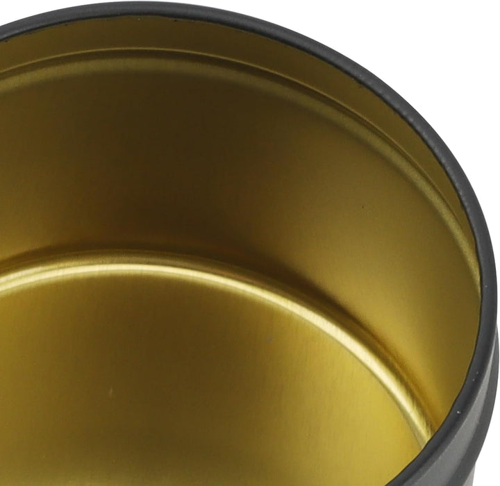 24 Stück Kerzendosen, 120ml Kerzenbehälter Metall, Runde Kerzengläser Klein, Schwarze Kerzengläser m