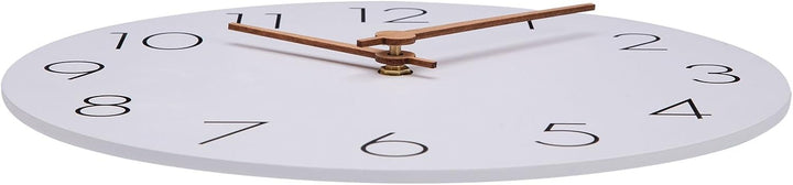 Warminn MDF Holz Wanduhr Ohne TickgeräUsche Lautlos Modern 30cm Quarz Gross Batterie Betriebene Wand