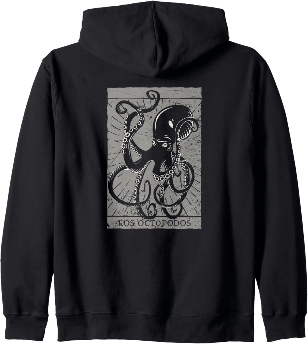 Occult Kraken Tarot Card Vintage Gothic Baphomet Squid Death Kapuzenjacke