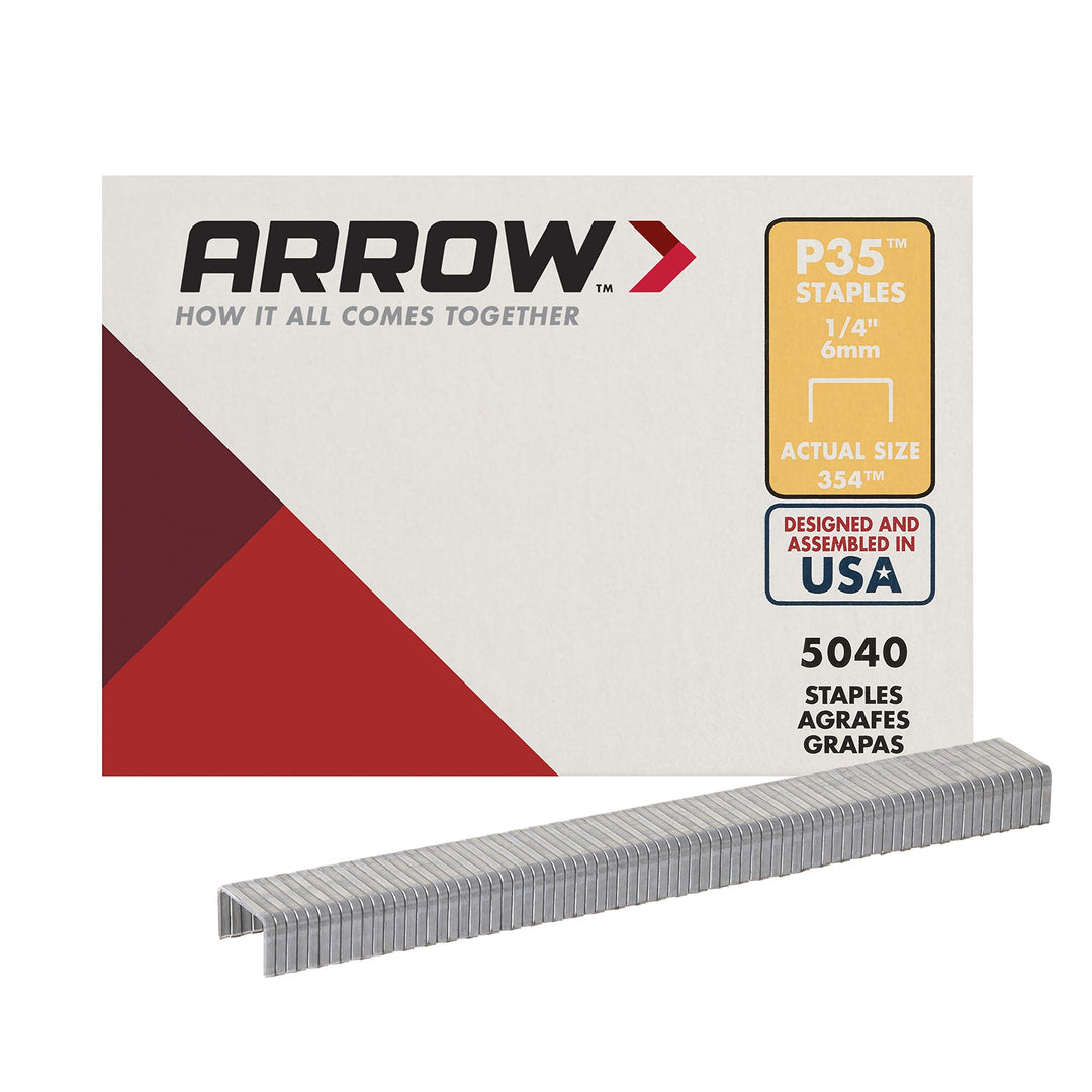 ARROW P35 Staples Box 5000-6mm - 1/4in 1/4 inch / 6 mm Silber, 1/4 inch / 6 mm Silber