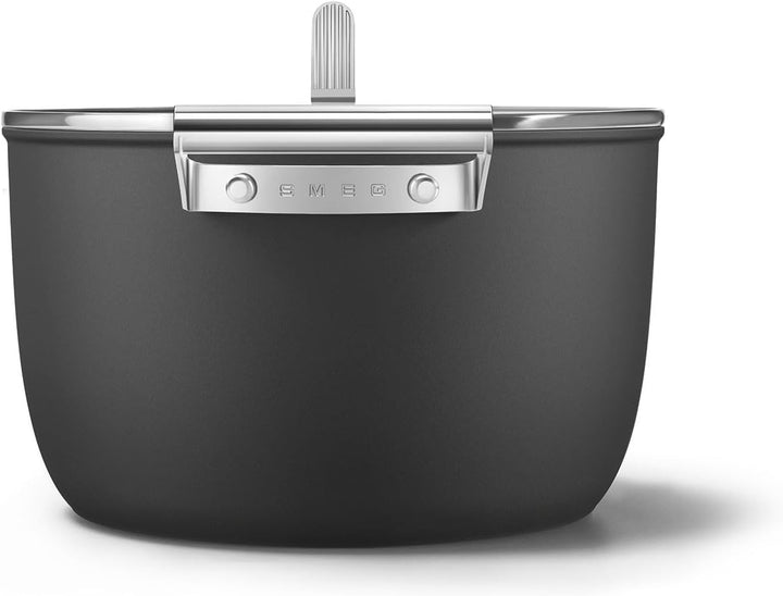 SMEG, Antihaft-Bräter CKFC2611BLM, Durchmesser 26 cm, Seitengriffe aus Edelstahl, für alle Herdarten