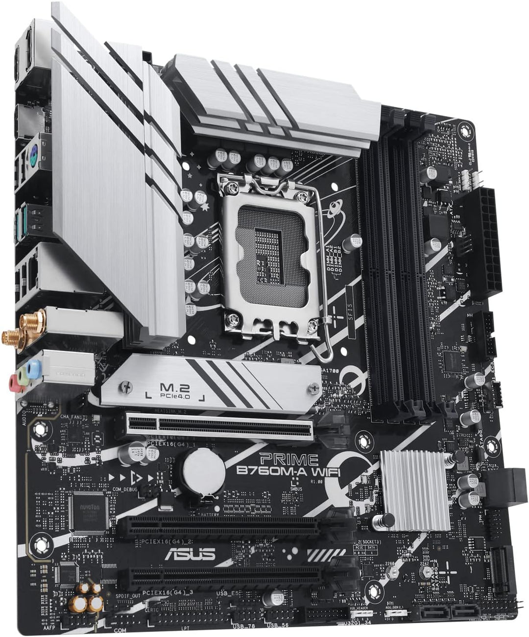 ASUS PRIME B760M-A WIFI Mainboard Sockel Intel LGA 1700 (Intel B760, mATX, DDR5 Speicher, PCIe 4.0,