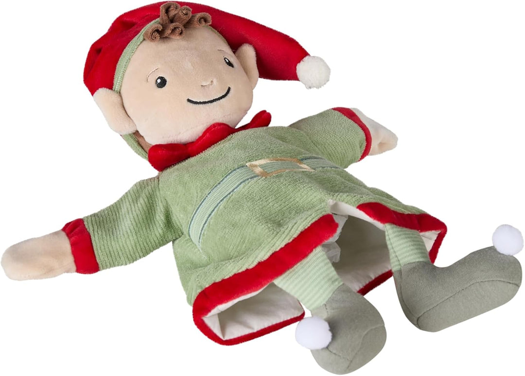 Sterntaler Handpuppe Wichtel, Kinder- und Babyspielzeug, weicher Flausch, süsses Halstuch, wattiert
