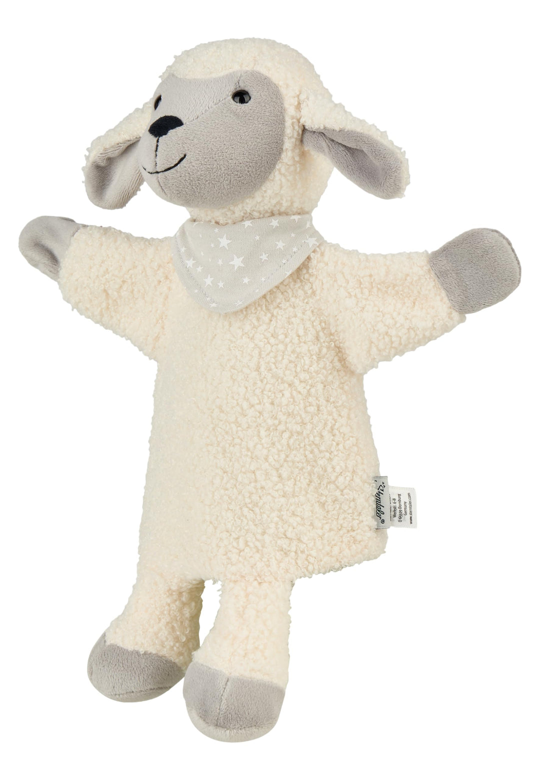 Sterntaler 3601968 Handpuppe Schaf Stanley, Ideal für Puppentheater und Rollenspiele, 30 cm, Beige