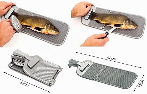 Jaxon Faltbares Filetierbrett mit Edelstahl Fisch-Entschupper