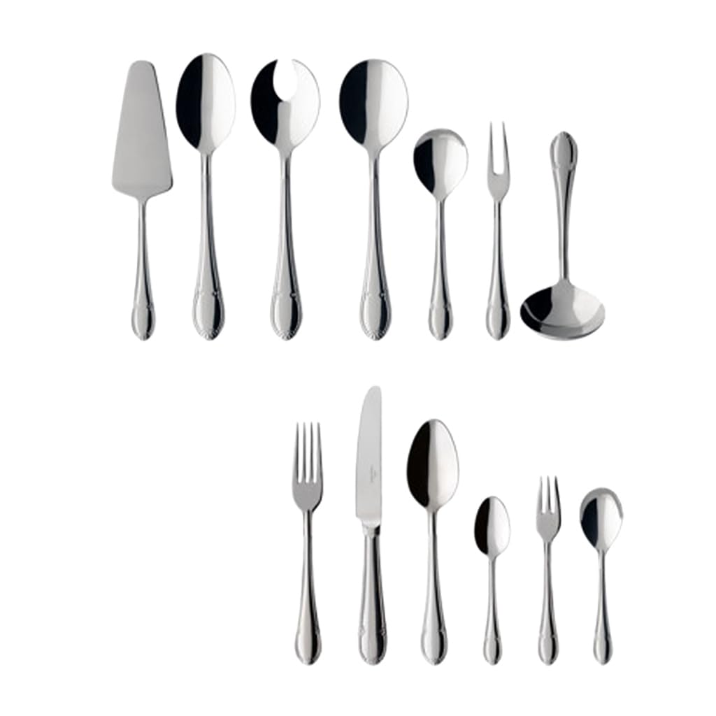 Villeroy & Boch – Mademoiselle Tafelbesteck, Besteckset 68 teilig, spülmaschinenfest, rostfrei, Best