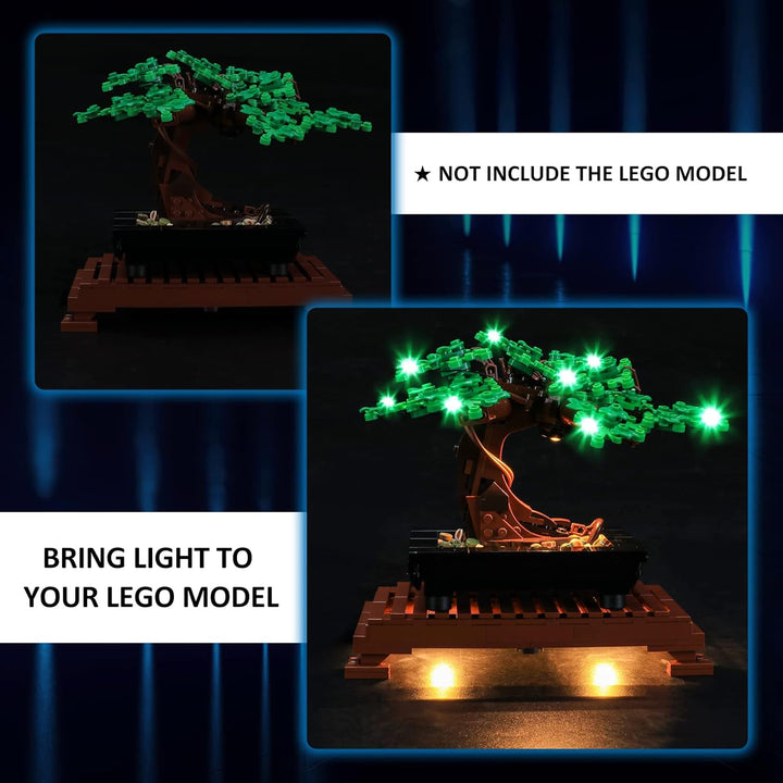 YEABRICKS LED Licht für Lego-10281 Creator Expert Bonsai Tree(Green) Bausteine Modell (Lego Set Nich