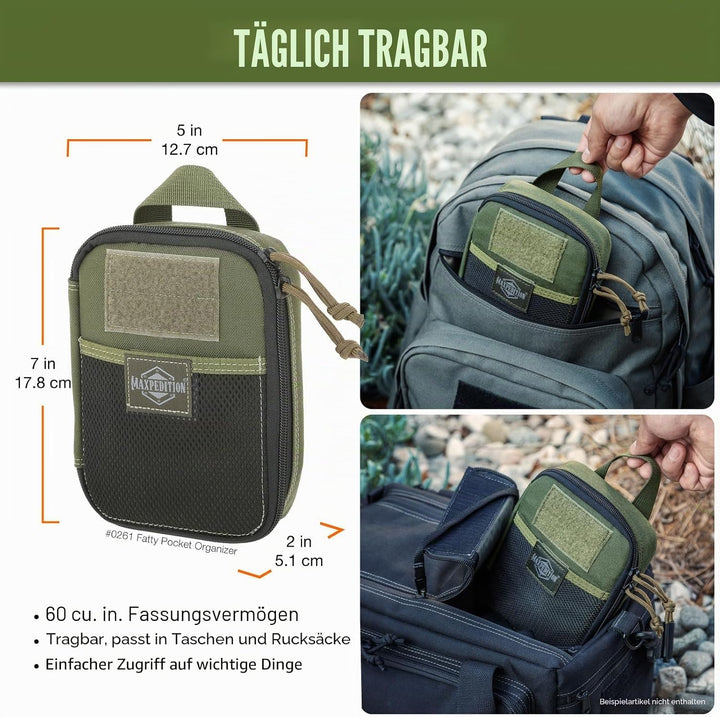 Maxpedition, praktische Tasche Fatty, Od Green (grün) - MAXP-261-G, Grün