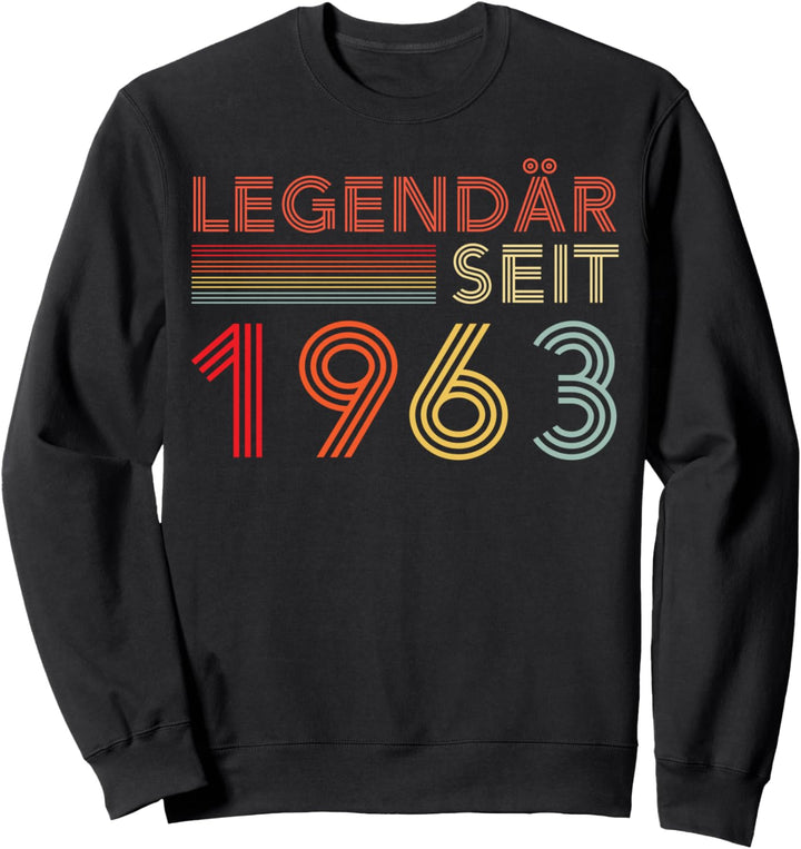 1963 Geburtstag Mann 60 Jahre Deko Lustig 60er 60 Geburtstag Sweatshirt