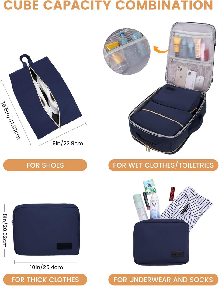 LOVEVOOK Handgepäck Rucksack Flugzeug, Reiserucksack Damen Gross 40L Herren Wasserdicht, Laptop Back