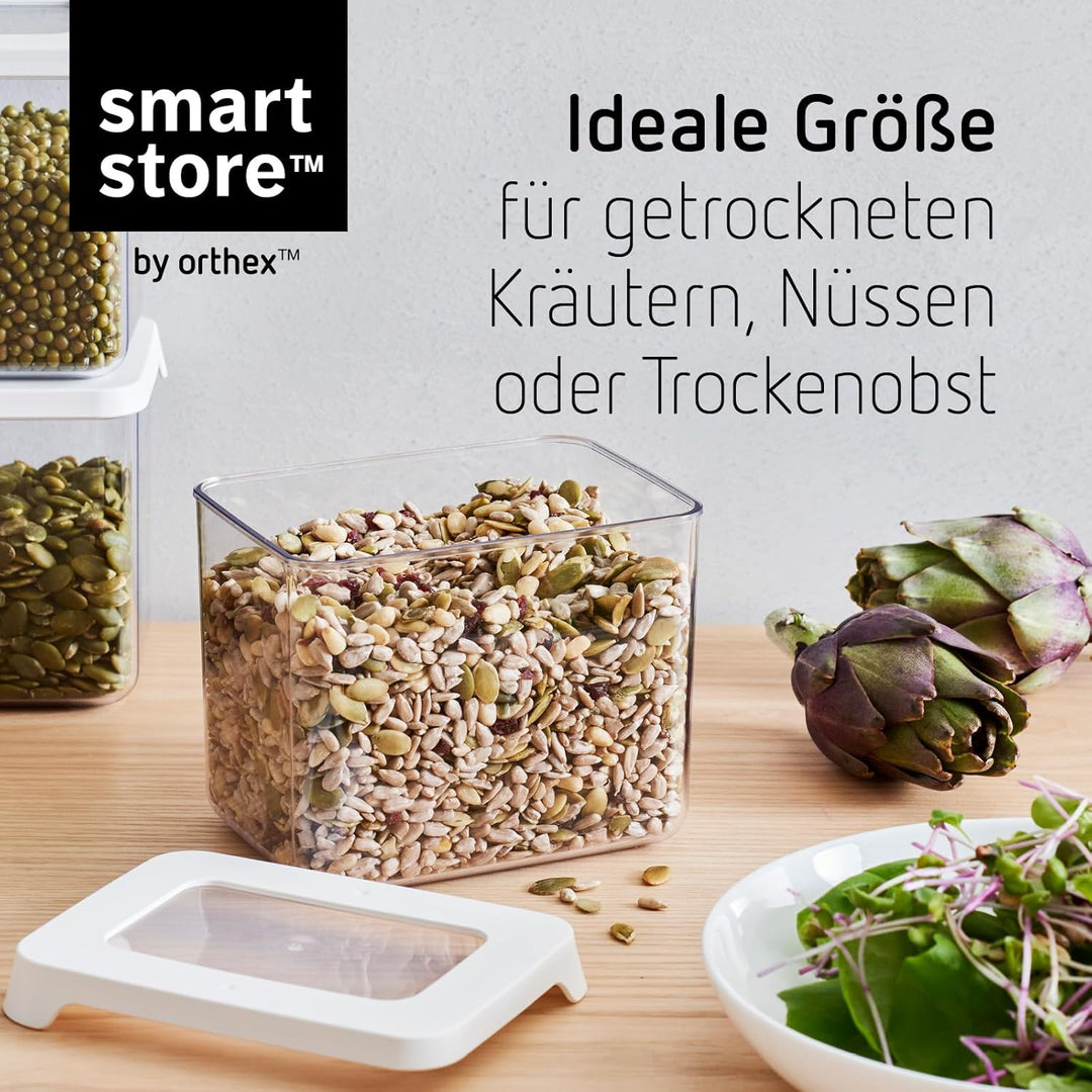 SmartStore Vorratsdosen 0.8L – 8er Set - Plastik Aufbewahrungsbox mit Deckel, BPA-frei, Spülmaschine