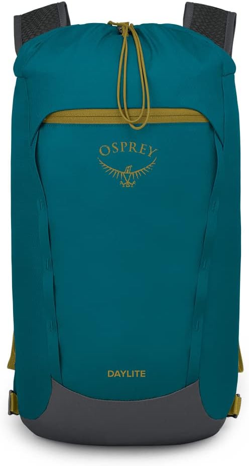 Osprey Europe Daylite Cinch Pack Backpack Deep Peyto Green/Tunnel Vision, Deep Peyto Green/Tunnel Vi