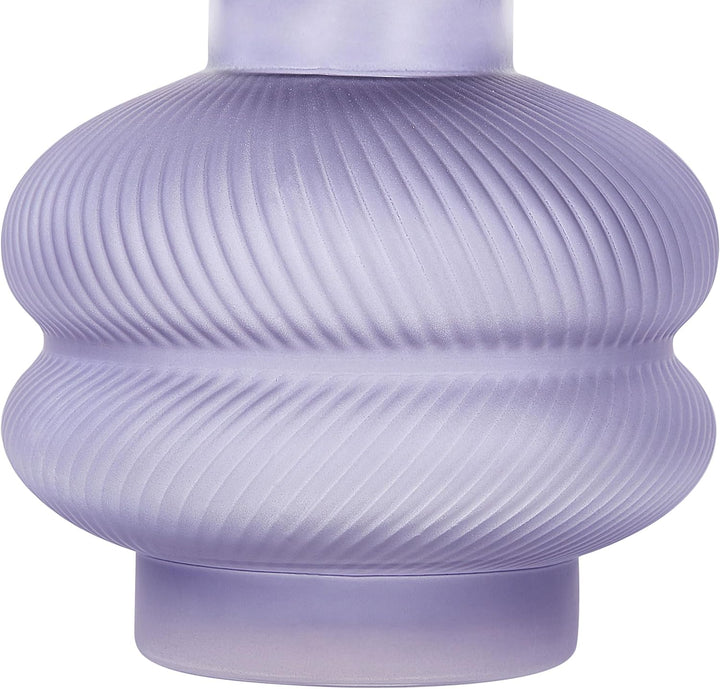 Deko Blumenvase Glas violett 24 cm organische Form mit schmalem Hals Rodia